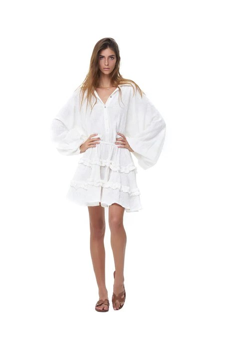 Willow Dress white linen